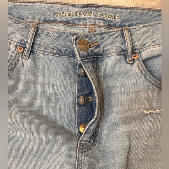 American Eagle Distressed Straight Leg Jean - Picture 2 of 8